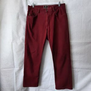 Brax Cooper Fancy Feel Good Red Brushed Cotton Red Pants Men's 34X29